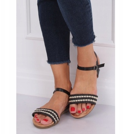 Černé dámské sandály HT-68 Black černý 1