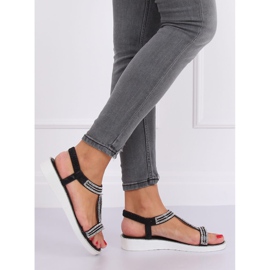 Černé dámské sandály 127-89 Black černý 1