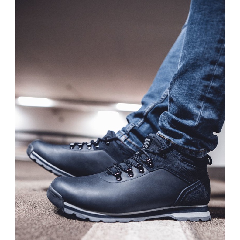 Pánské trekové boty Big Star Navy Blue EE174443 námořnická modrá 2