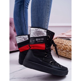 Dámské černé teplé sněhové boty s kožešinou Big Star EE274656 černá 2