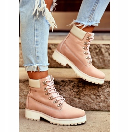 Dámské boty Trappers Big Star Pastel Pink EE274034 růžový 1