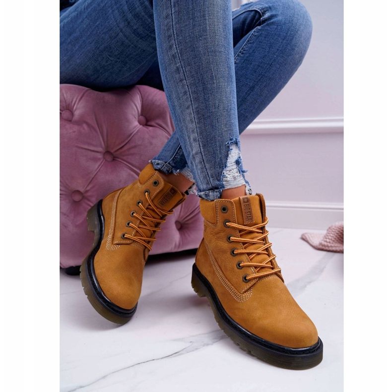 Dámské boty Trappers Big Star Camel EE274013 hnědý 1 Dámské boty Trappers Big Star Camel EE274013 hnědý 1