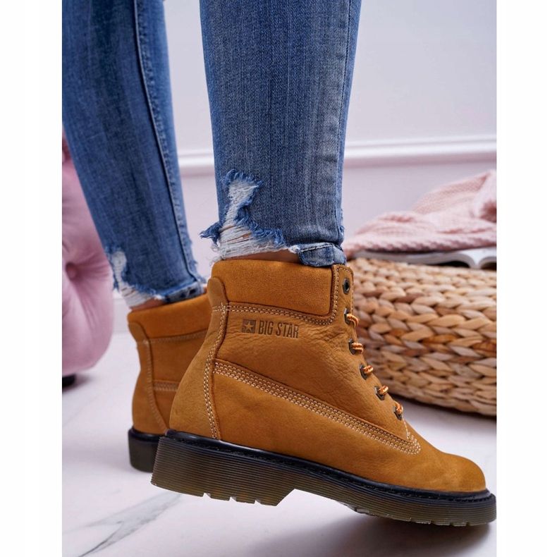 Dámské boty Trappers Big Star Camel EE274013 hnědý 2 Dámské boty Trappers Big Star Camel EE274013 hnědý 2