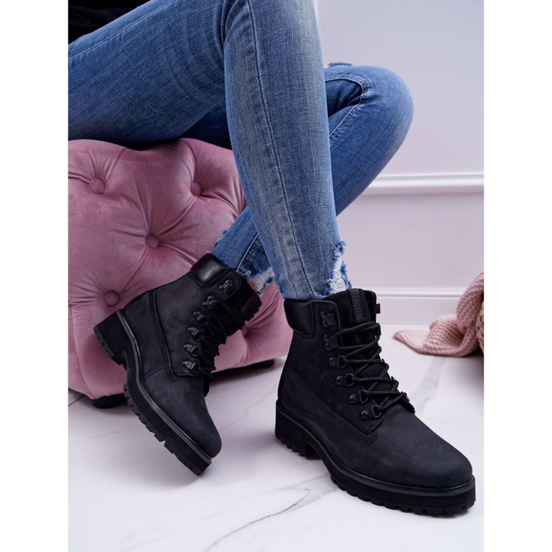 Dámské boty Trappers Big Star Black EE274033 černý 1