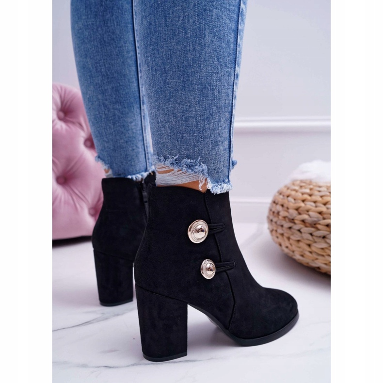 S.Barski Dámské semišové kozačky na podpatku Black Barski 73-2 černá 2 S.Barski Dámské semišové kozačky na podpatku Black Barski 73-2 černá 2