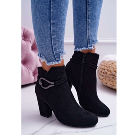 Dámské boty na vysokém podpatku semiš Tola S.Barski černá 2 Dámské boty na vysokém podpatku semiš Tola S.Barski černá 2