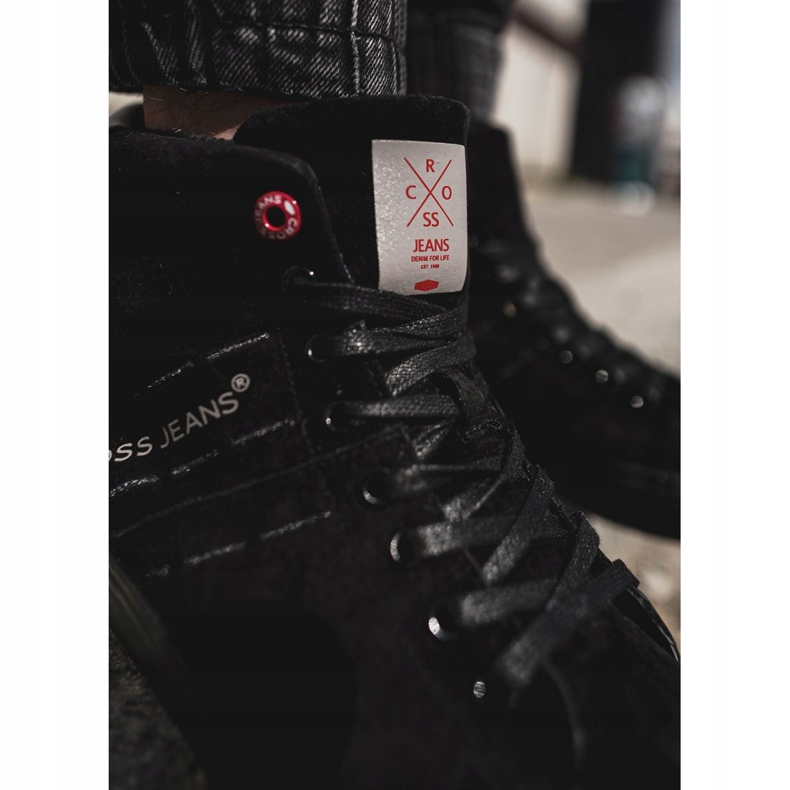 Pánské tenisky High Cross Jeans Kožené semišové černé EE1R4057C černý 2