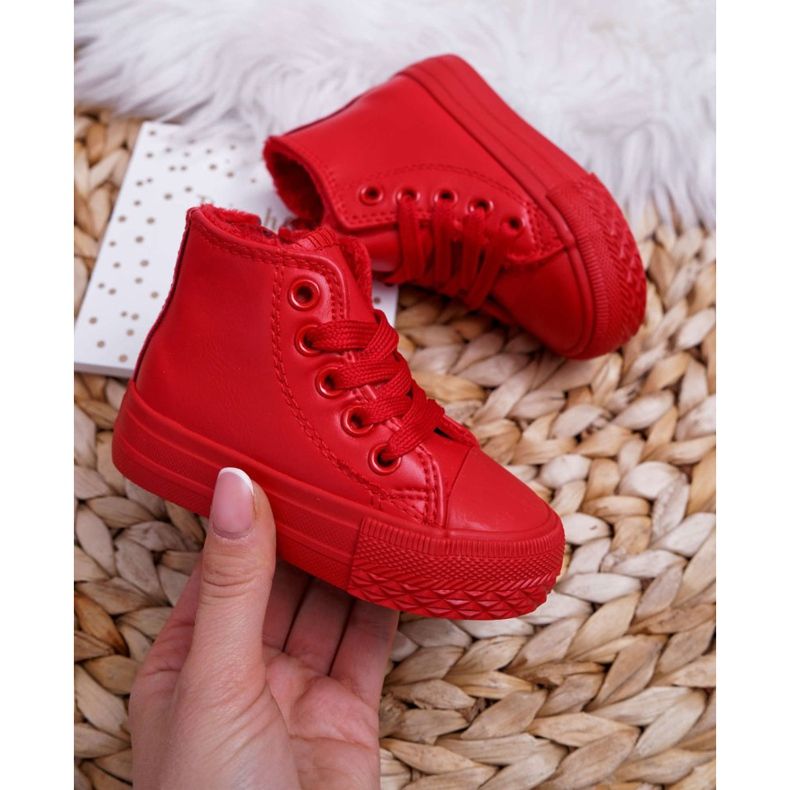 FRROCK Dětské tenisky High Warm Red Filemon červený 1