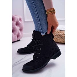 S.Barski Dámské vysoké boty černé semišové Barski 75-13 černá 1