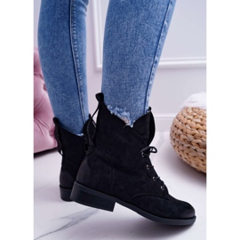 S.Barski Dámské vysoké boty černé semišové Barski 75-13 černá 2