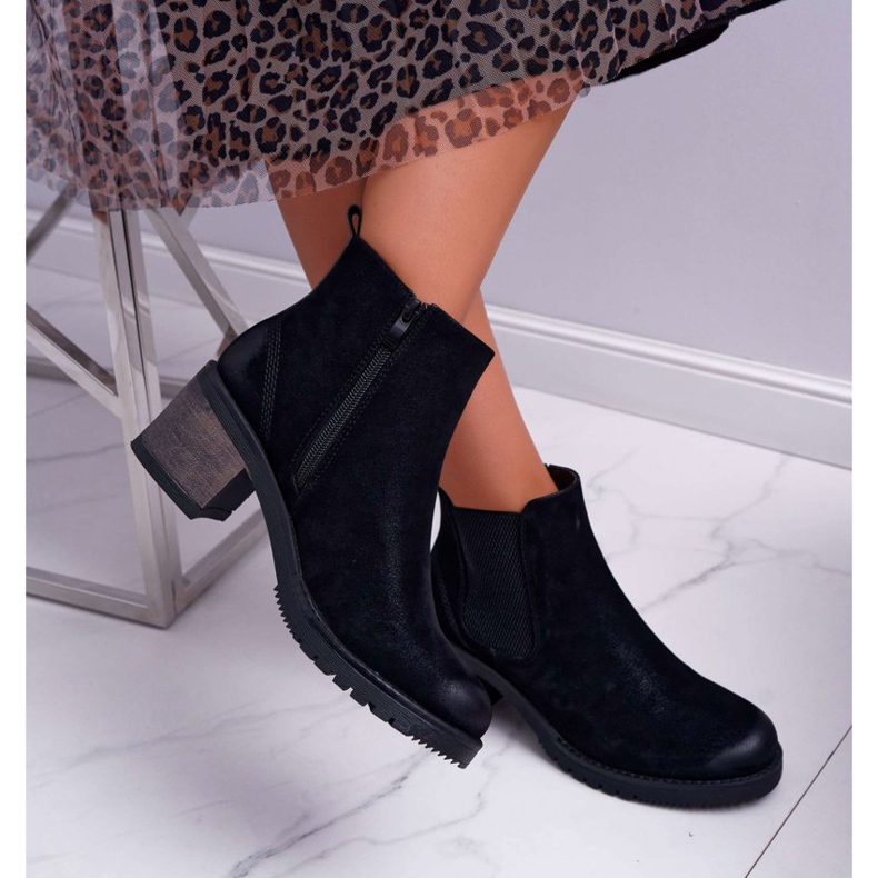 Dámské boty na vysokém podpatku Sergio Leone Black Br BT702 černá 2