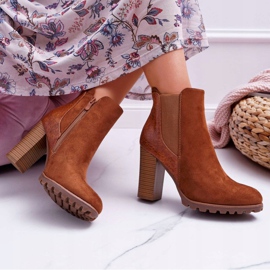 Dámské boty na vysokém podpatku Camel Mondego hnědý 2