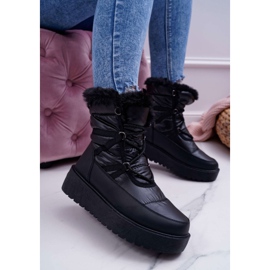 FRGIV Dámské sněhule s kožešinou černé Calma černá 1