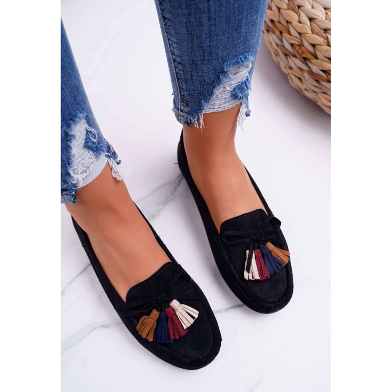 Dámské mokasíny semišové černé S.Barski A199 Mohabe černá 2