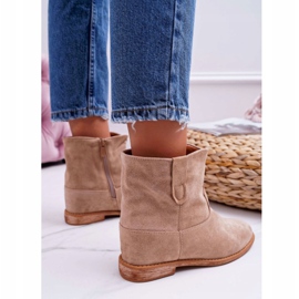 MSMG Dámské béžové kotníkové boty Evana béžový 2