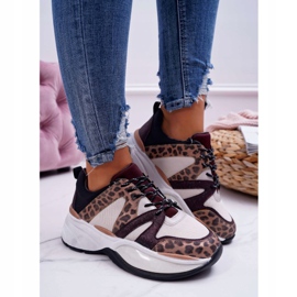 Dámské sportovní boty Burgundsko Snake Skin Larey červený 2