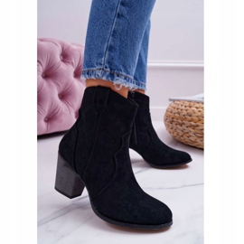 BUGO Dámské boty na podpatku černé kovbojské boty Nutriso černá 1