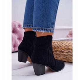 BUGO Dámské boty na podpatku černé kovbojské boty Nutriso černá 2