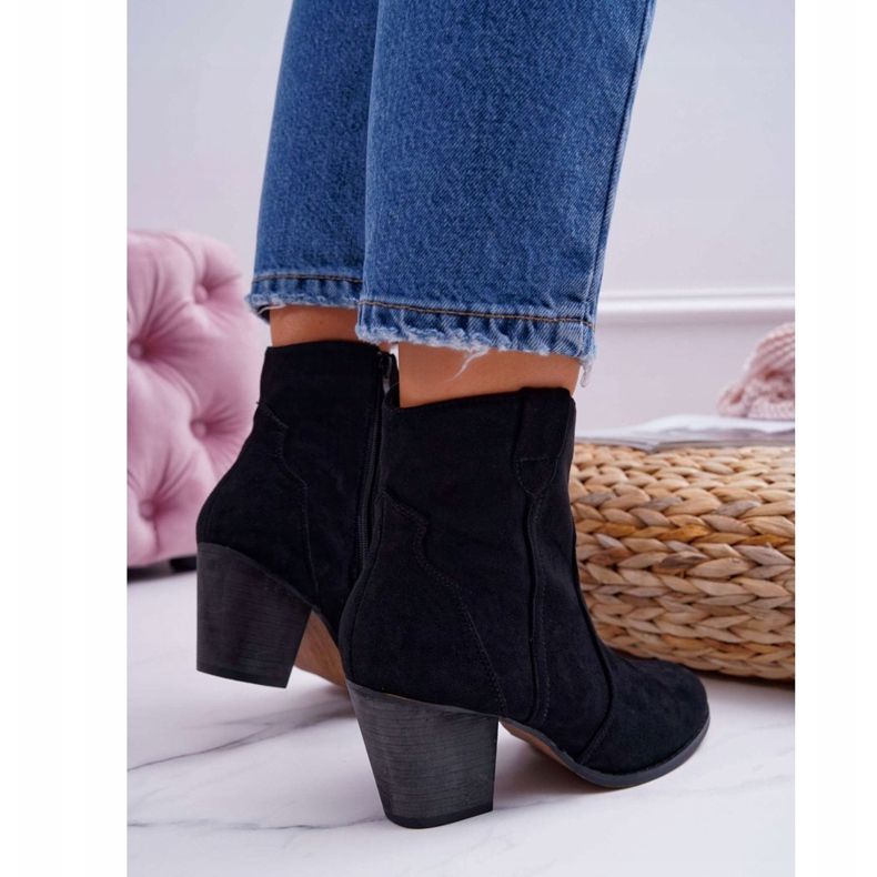 BUGO Dámské boty na podpatku černé kovbojské boty Nutriso černá 2