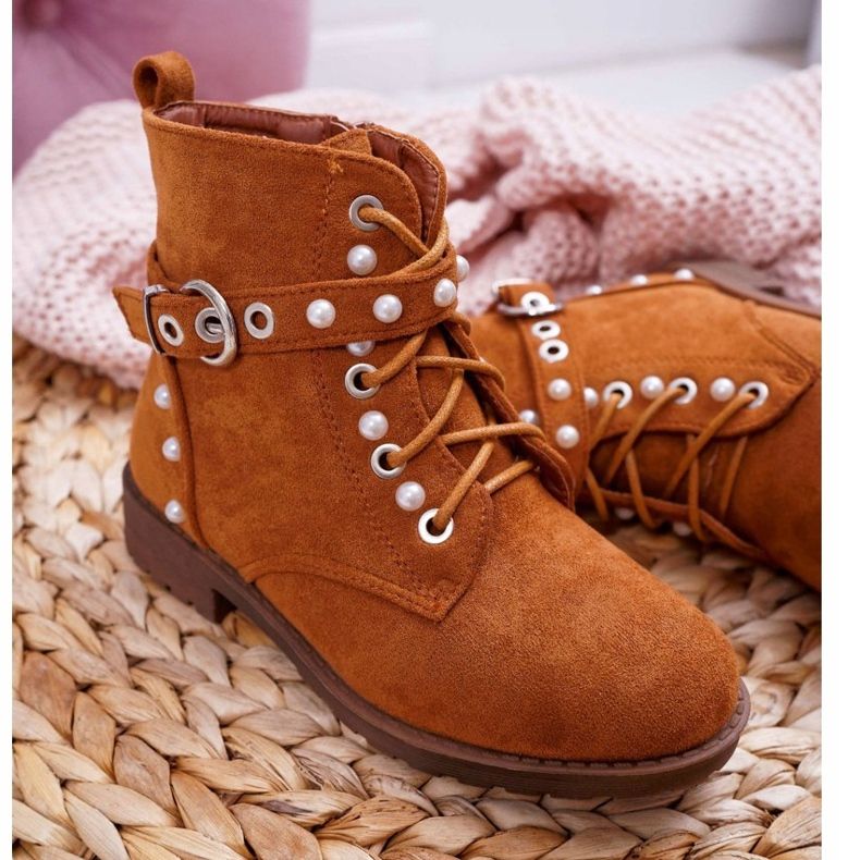 FP1 Dětské kozačky Pearl Camel Nargos hnědý 1