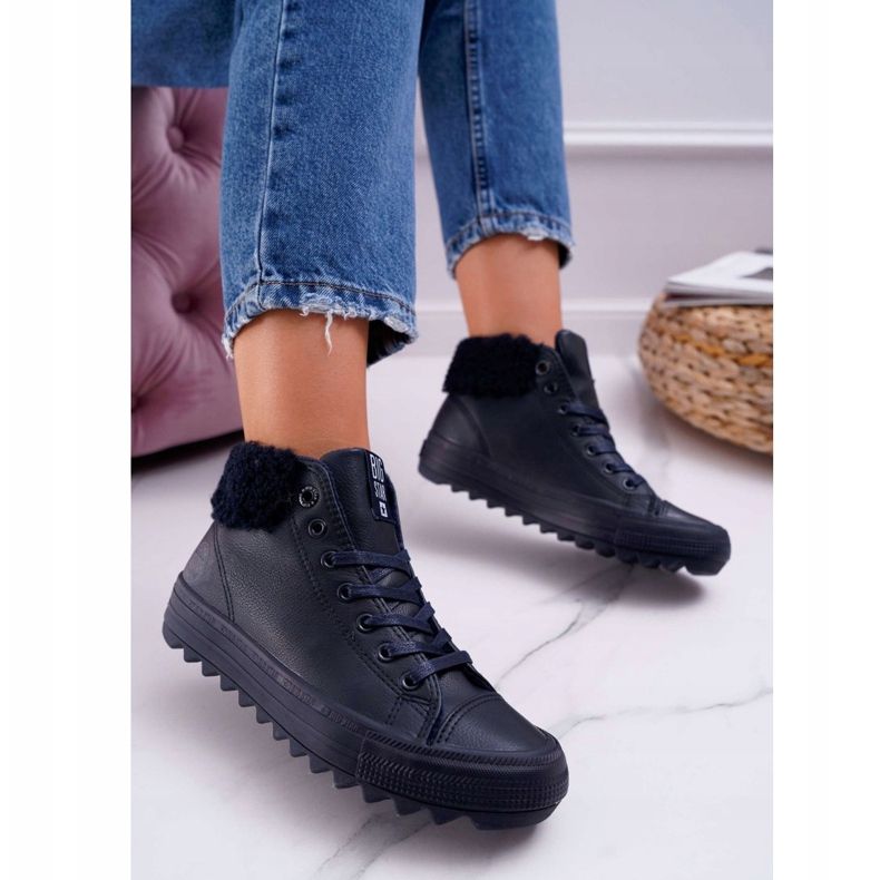 Dámské tenisky Big Star High Warm Navy EE274147 námořnická modř 1