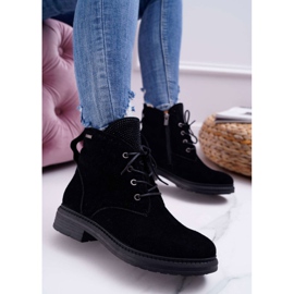 Dámské boty Workers Big Star Leather Black EE274508 černý 1
