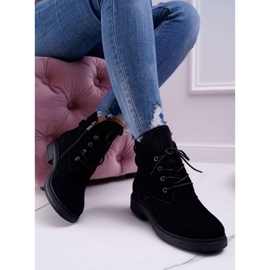 Dámské boty Workers Big Star Leather Black EE274508 černý 2