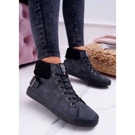 Dámské tenisky Big Star High Warm Black EE274080 černý 1