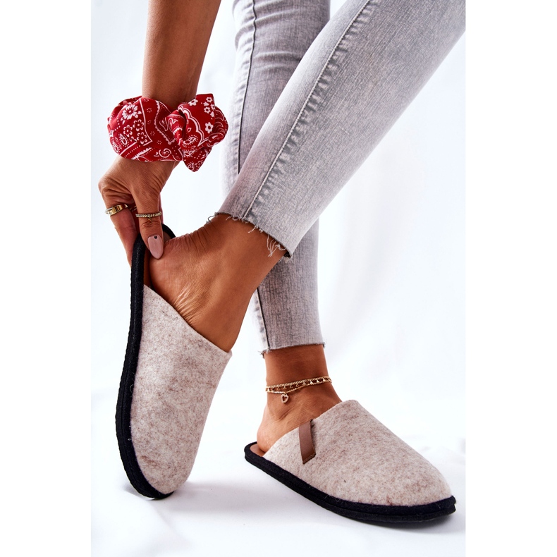 Dámské domácí pantofle Big Star béžové D267862A béžový 2