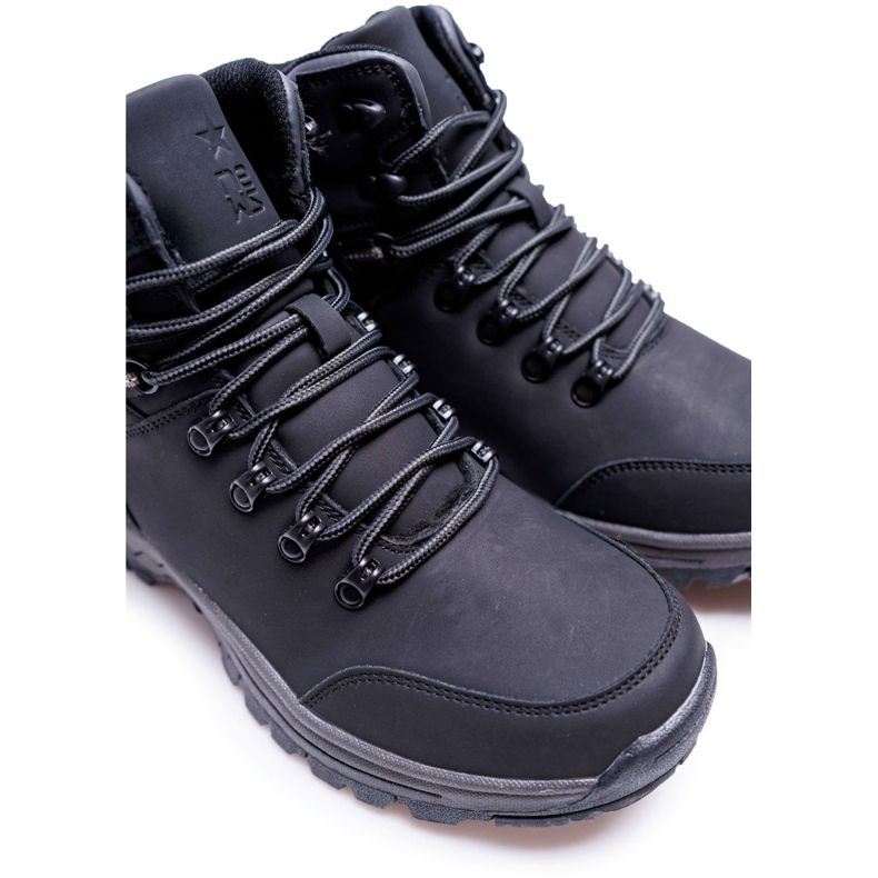 EVE Pánské černé teplé trekové boty Derex černá 2