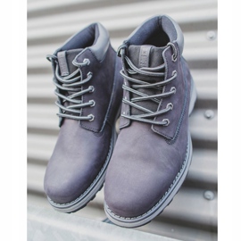 Pánské turistické boty kožené Big Star černé EE174228 černá 1