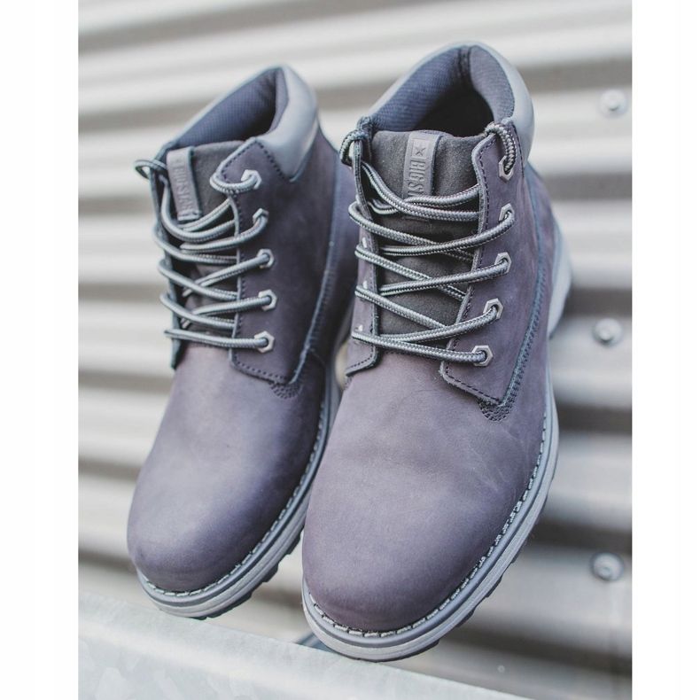 Pánské turistické boty kožené Big Star černé EE174228 černá 1