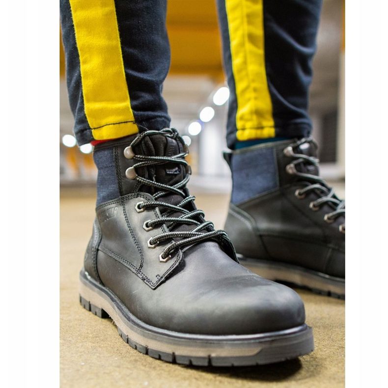 Pánské turistické boty kožené Big Star černé EE174267 černá 1