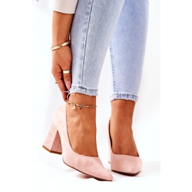 SEA Dámské lodičky na podpatku semiš béžová Florena béžový 2