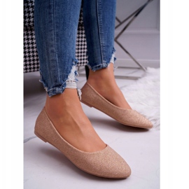 PS1 Dámské balerínky Glitter Rose Gold Fifi zlatý 1