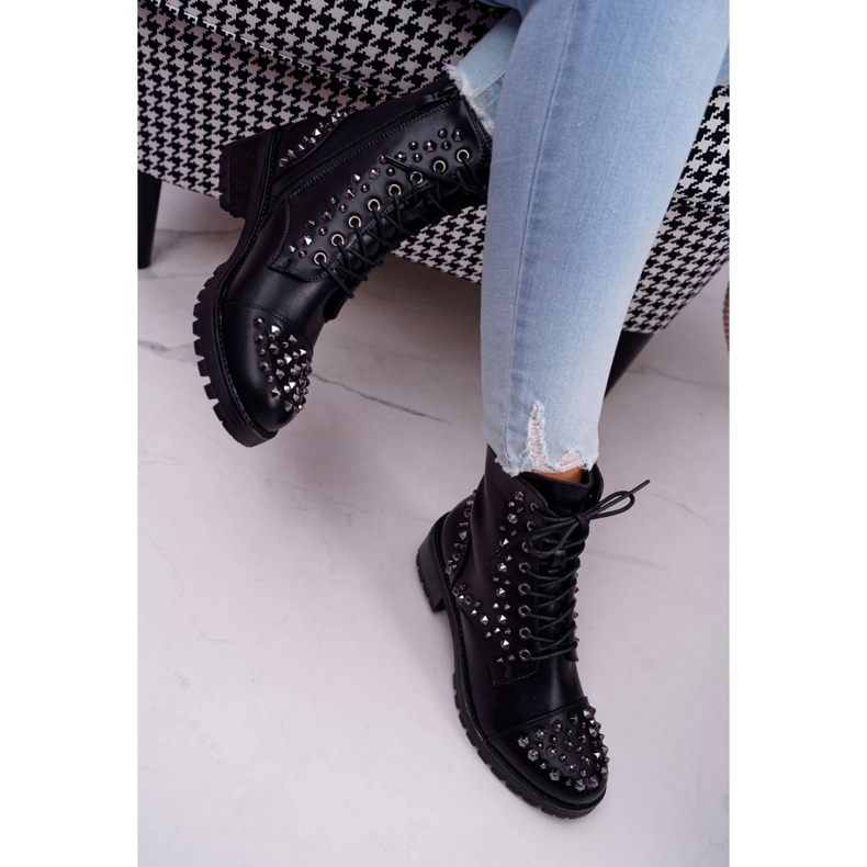 SEA Dámské boty Workers With Rhinestones Black Gether černý 2