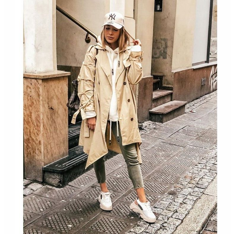 SEA Dámské sportovní boty tlustá podrážka béžová kardamon béžový 1