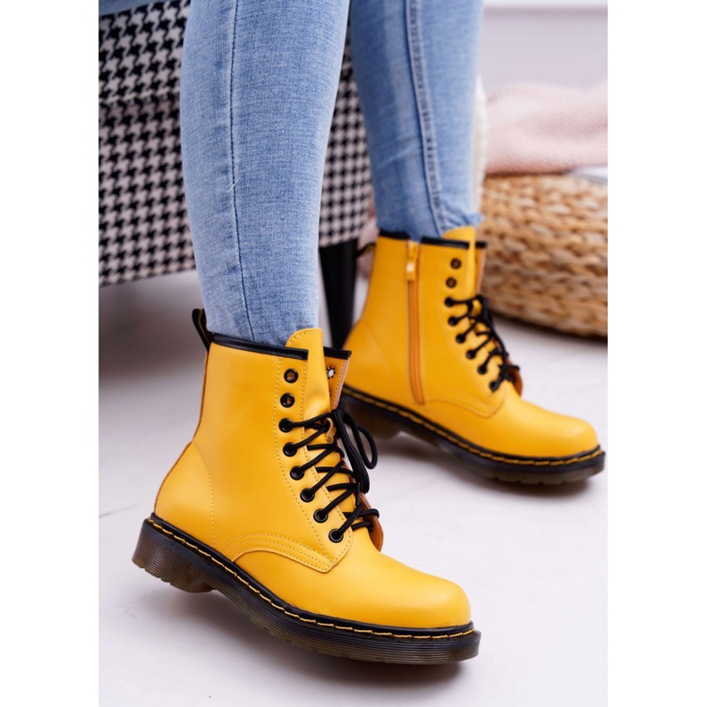SEA Dámské boty Trappers Yellow Gangsta žluť 1