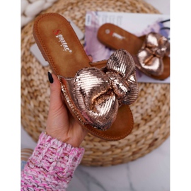 SEA Dámské pantofle s velkou mašlí šampaňské velká láska vícebarevný 1