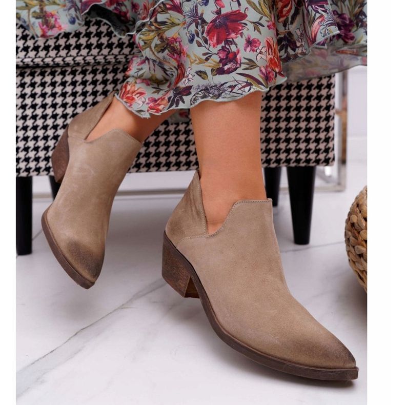 Nicole Dámské boty béžová jarní kůže Anabella béžový 2