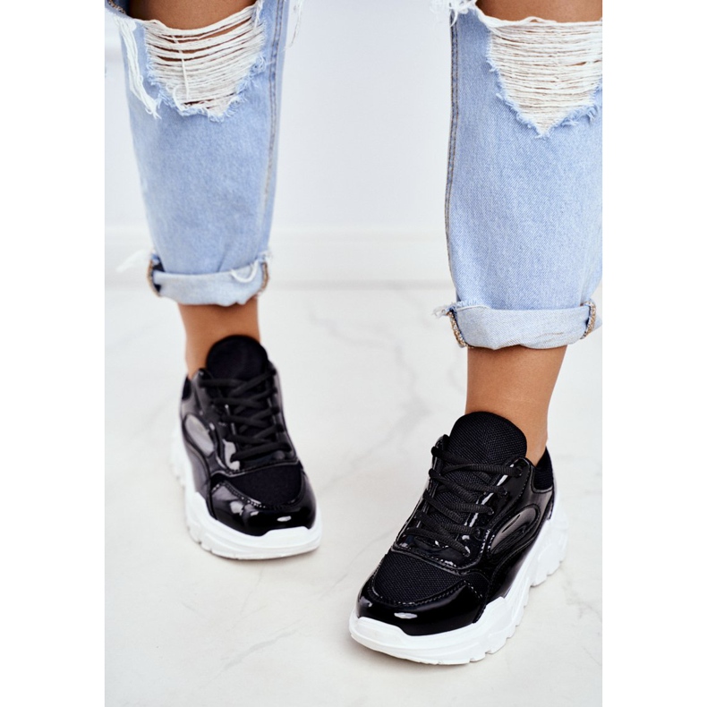 BUGO Dámské sportovní boty lakované černou Wenson černá 2