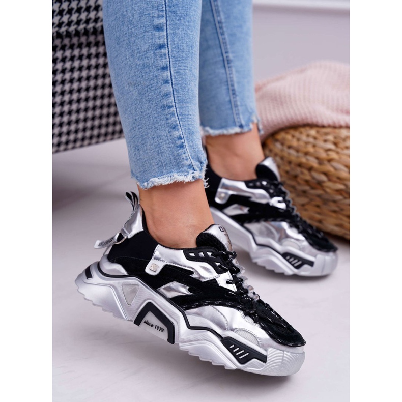 Dámské sportovní boty Big Star od Daniel Lopez černé stříbrné FF274A527 černá šedá 1