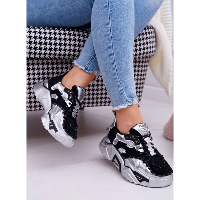 Dámské sportovní boty Big Star od Daniel Lopez černé stříbrné FF274A527 černá šedá 2