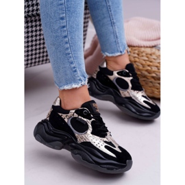 Dámské sportovní boty Big Star od Daniel Lopez černé a zlaté FF274A524 černá žlutá 1