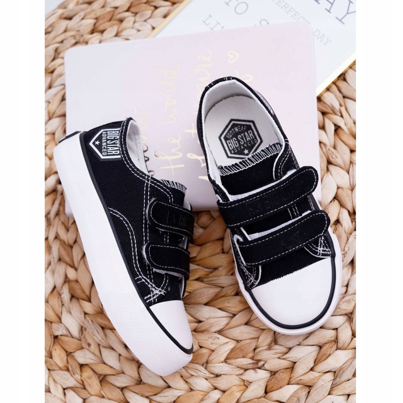 Dětské boty Tenisky Big Star se suchým zipem FF374062 černá 1