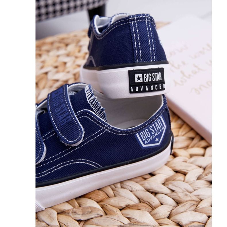 Dětské tenisky Big Star se suchým zipem Navy Blue FF374064 námořnická modrá 2