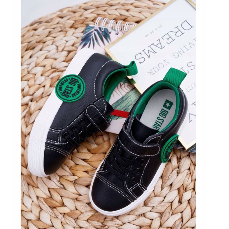 Dětské boty Tenisky Big Star se suchým zipem FF374087 černá 2