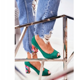 Dámské lodičky Sergio Leone semišové zelené PB135 Buďte moje! zelená 1