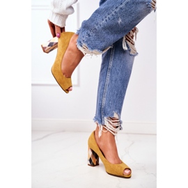 Dámské lodičky Sergio Leone semiš žlutá PB135 Buďte moje! 1