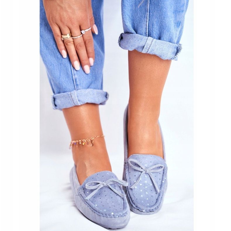 Dámské mokasíny semišové S.Barski A199 Blue Wannabe modrý 2 Dámské mokasíny semišové S.Barski A199 Blue Wannabe modrý 2